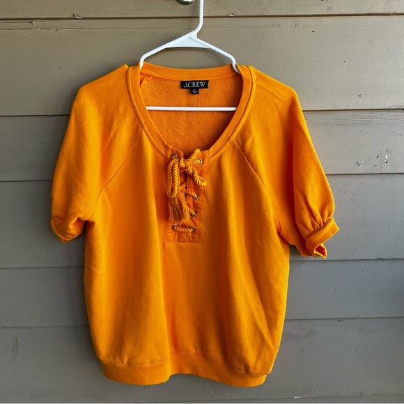 J.Crew Terry Cloth Short Sleeve Top - Size Small - Beach Summer Comfy - Picture 1 of 5